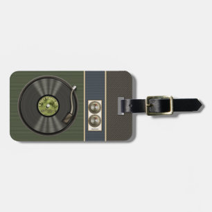 Lustige Retro Vinylaufzeichnung Gepäckanhänger
