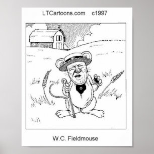 Lustige Rick London Feldmaus Comic  Poster