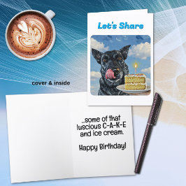 Lustige Rinderhund-Ölgemälde-Textur-Hülle Karte