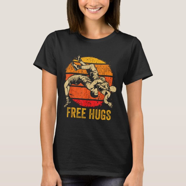 Lustige Ringer Umarmungen Ringer Mutter Männer Jun T-Shirt (Vorderseite)