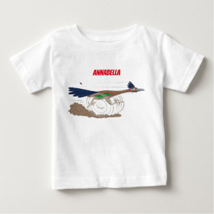 Lustige Roadrunner-Vogel-Cartoon-Illustration Baby T-shirt