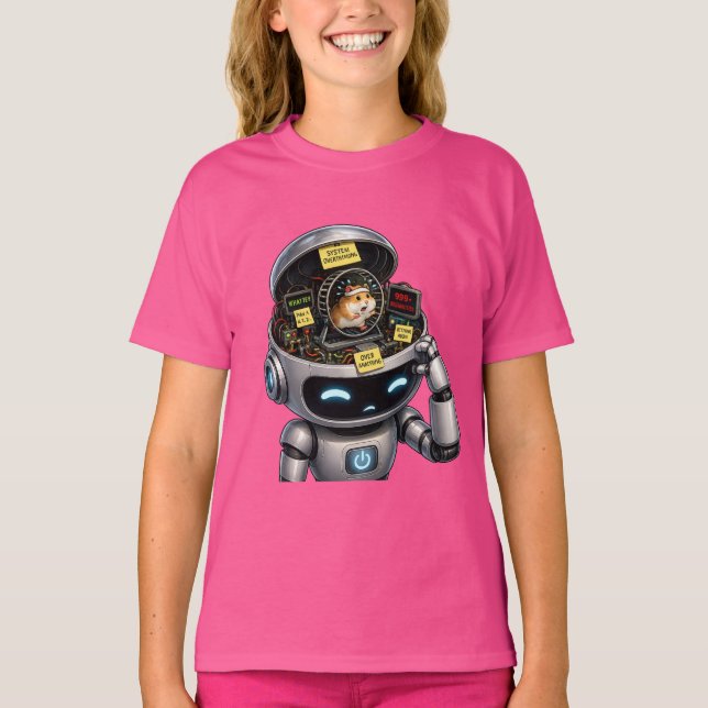 lustige Roboter-Meme T-Shirt (Vorderseite)