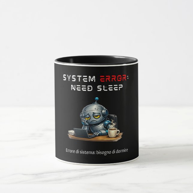 Lustige Robotertasse Tasse (Zentrum)