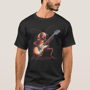 Lustige Rock Schabe Mit E-Gitarre Kostüm T-Shirt
