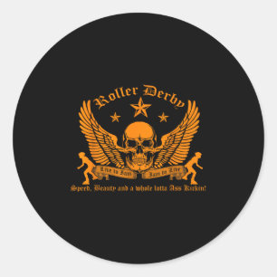 Lustige Roller Derby Liebhaber Zitate Geschenk, Le Runder Aufkleber