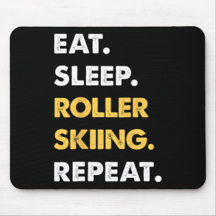 Lustige Rollerskibekleidung Eat Sleep Rollerskifah Mousepad
