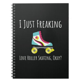 Lustige Rollschuh-Geschenke Skater Skates Humor Notizblock