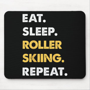 Lustige Rollski-Bekleidung Essen Schlafen Rollski Mousepad
