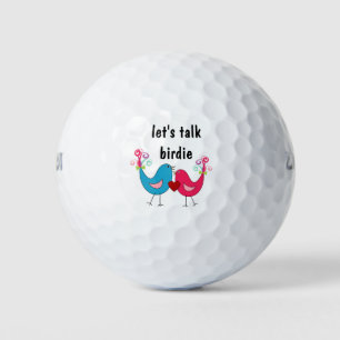 Lustige romantische Golfbälle