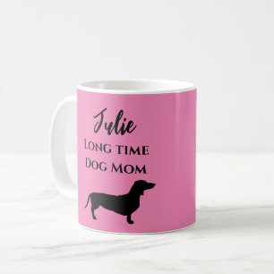 Lustige rosa Dackel-Hundemama-Coffee-Mug Kaffeetasse