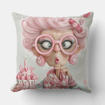 Lustige rosa freche alternde
