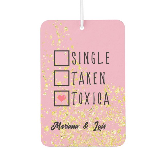 Lustige rosa personalisierte Namens-Autofußmatte S Autolufterfrischer (Vorderseite)