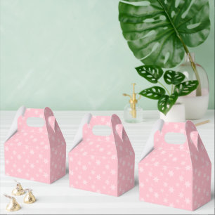 Lustige rosa Schneeblumen-Popcorn Geschenkschachtel