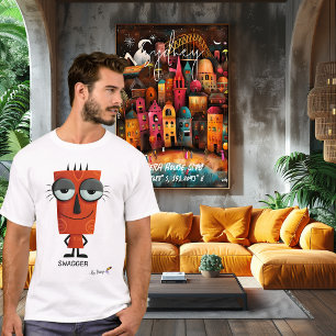 Lustige rote Charakter-Illustration Swagger von De T-Shirt