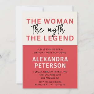 Lustige rote Frau Mythos Legende 82. Geburtstag Einladung