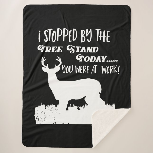 Lustige Rotwild-Jagd-Mann-Schwarzweiss-Hobby Sherpadecke (Vorderseite)