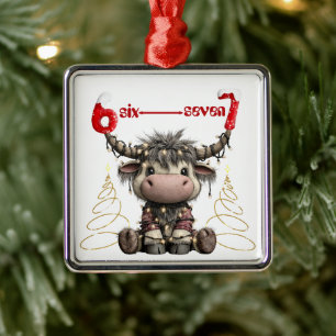 Lustige Rudolf-Bäume Geweihe Sechs Sieben Weihnach Ornament Aus Metall
