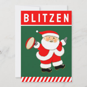 Lustige Rugby-Sport-Weihnachtskarten Feiertagskarte