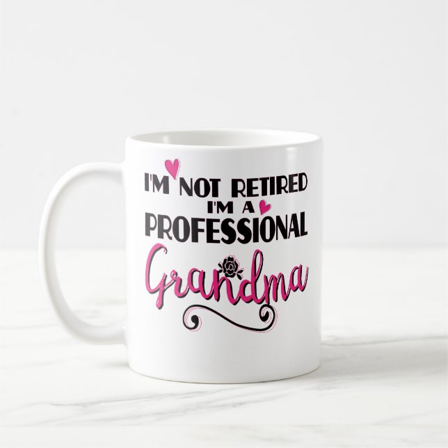 Lustige Ruhestands-Geschenk-Großmutter Kaffeetasse (Links)