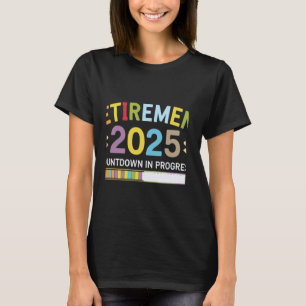 Lustige Ruhestands-Klasse 2025 Countdown im Gange T-Shirt