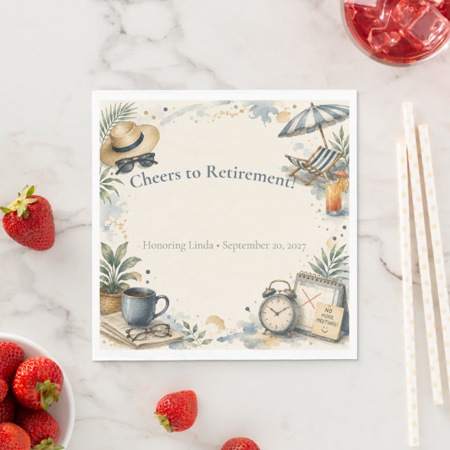 Lustige Ruhestands-Lunch-Servietten Serviette (Beispiel)