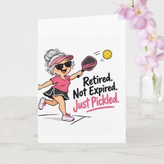 Lustige Ruhestands-Pickleball-Servietten Karte