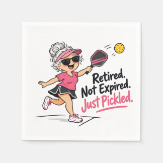 Lustige Ruhestands-Pickleball-Servietten Serviette
