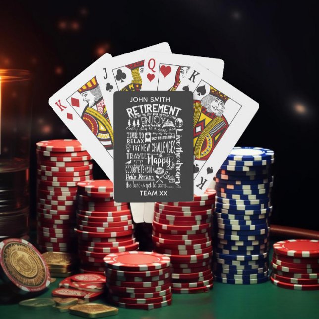Lustige Ruhestands-Spielkarten | Benutzerdefiniert Spielkarten (Von Creator hochgeladen)