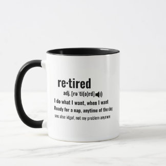 Lustige Ruhestandsdefinition Personalisierte Keram Tasse