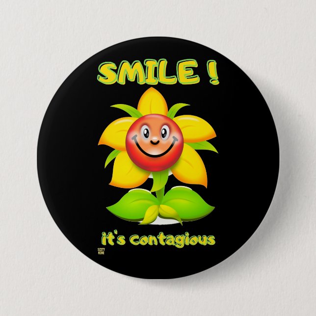 lustige runde Taste "SMILE" Button (Vorderseite)