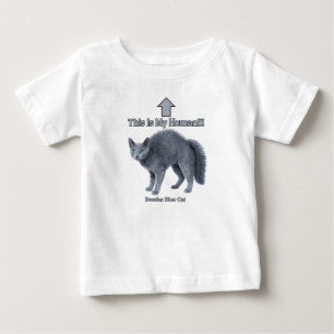 Lustige Russische Blaue Katze – Das ist mein Mensc Baby T-shirt