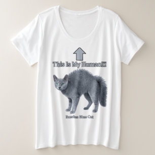 Lustige Russische Blaue Katze – Das ist mein Mensc Große Größe T-Shirt