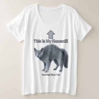 Lustige Russische Blaue Katze – Das ist mein Mensc Große Größe T-Shirt