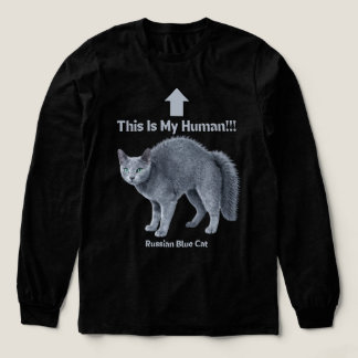 Lustige Russische Blaue Katze – Das ist mein Mensc Tri-Blend Shirt