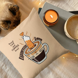 Lustige Rustikale Gemütliche Kaffee-Katze-Liebhabe Kissen
