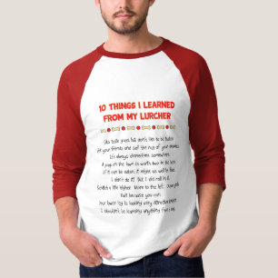 Lustige Sachen I gelernt von meinem Lurcher T-Shirt