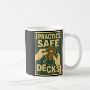 Lustige Safe Decks Sammelkartenspiel Pun Humor Kaffeetasse