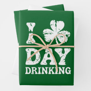 Lustige Saint Patricks Day Party St Pats Lustiger Geschenkpapier Set