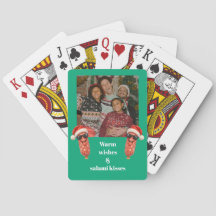 Lustige Salamiküsse Familienfoto Weihnachten