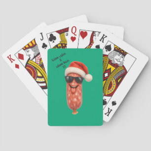 Lustige Salamiküsse Weihnachten Spielkarten