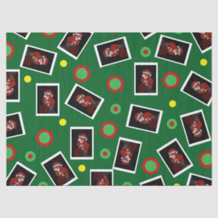 Lustige Santa-Katze Tabby-Haustier Maureen Girard Seidenpapier