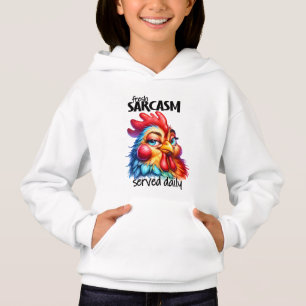 Lustige Sarkasmus-Hühner-Wortkunst  Hoodie