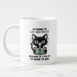 Lustige Sarkasmus-Katze Wortkunst  Jumbo-Tasse