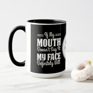 Lustige Sarkasmus-Wortkunst mit Monogramm  Tasse