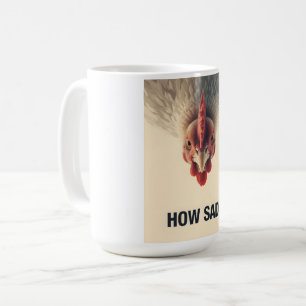 Lustige sarkastische Henne Wie traurig auf dem Kop Kaffeetasse