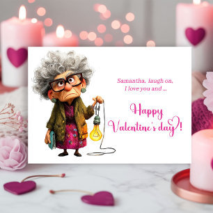 Lustige sarkastische mürrische Damen Valentinskart Feiertagskarte