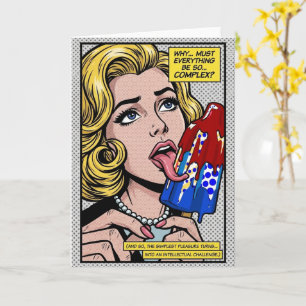 Lustige sarkastische Retro-Comic-Frau Geburtstagsg Karte