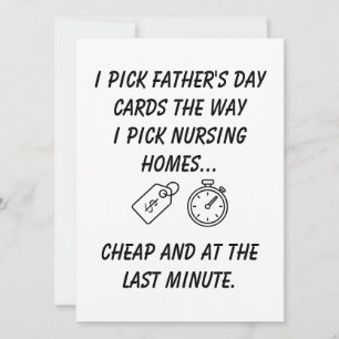 Lustige sarkastische Vatertags-Karte für Papa