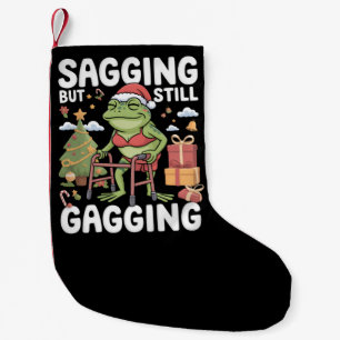 Lustige sarkastische Weihnachten hängend, aber imm Kleiner Weihnachtsstrumpf
