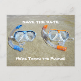 Lustige Save the Date Karten-Strand-Hochzeit Ankündigungspostkarte